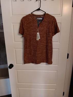 Tallwoods Premium Lifestyle Apparel Short Sleeve Heathered Henley Shirt